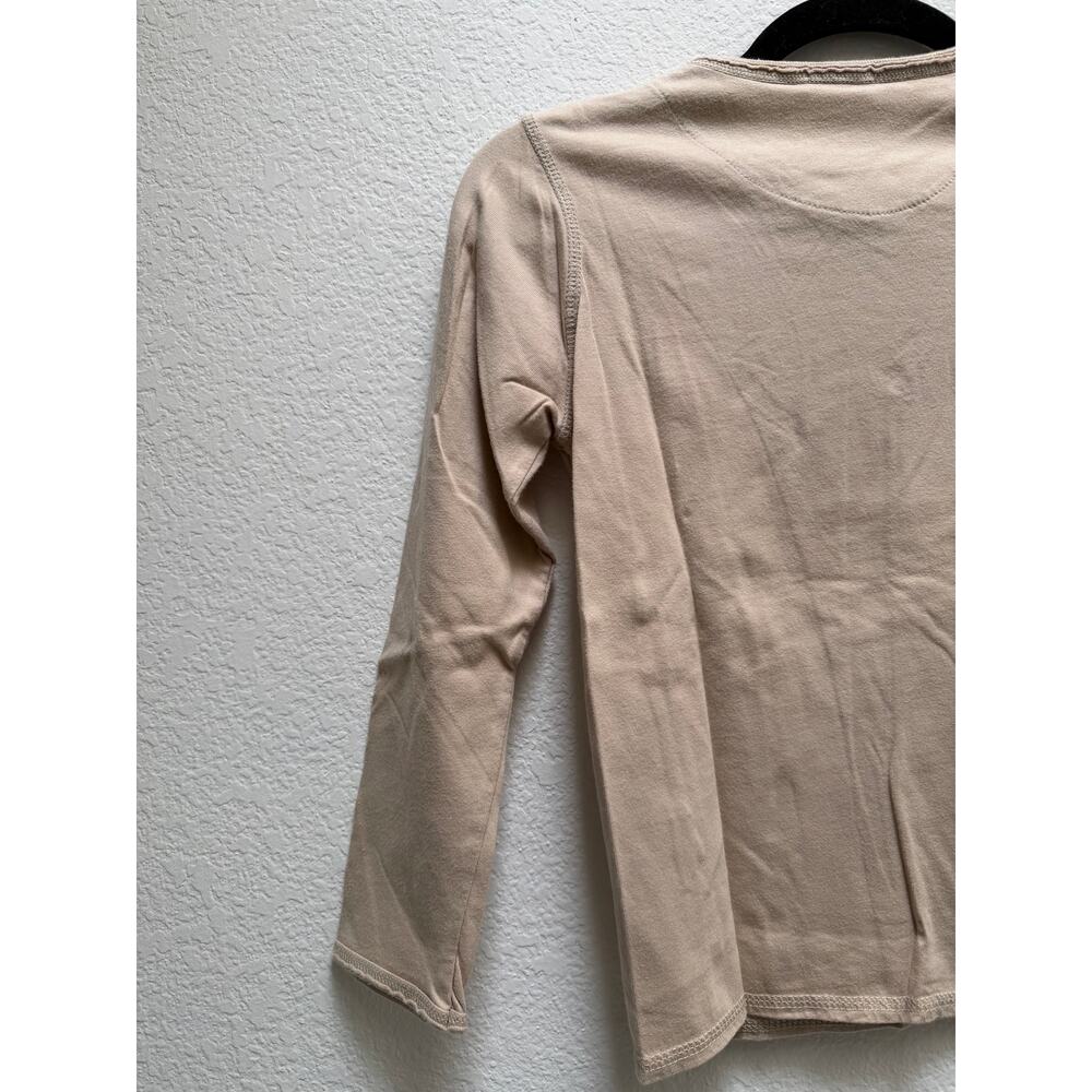 Burberry Kids Knight Logo Long Sleeve T-Shirt Boys Size 8Y Tan Luxury Old Money - Picture 14 of 16